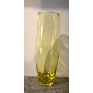 Beautiful Yellow 9.5" Vase, Great Weight  #1458